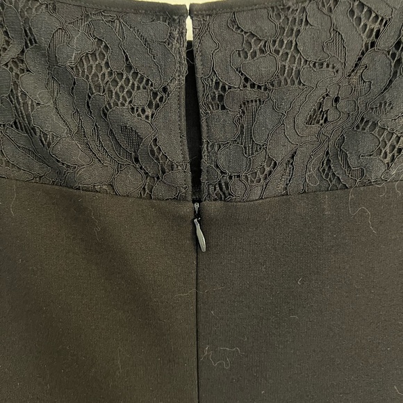 Talbots Black Dress with lace sleeves - Picture 2 of 4